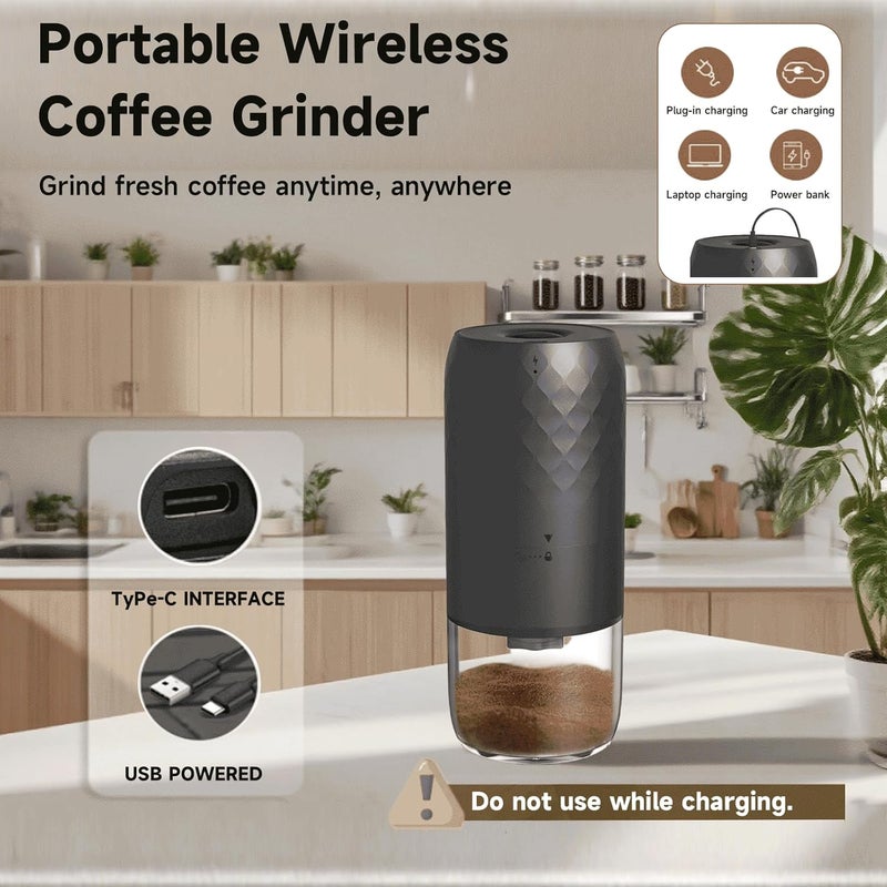 SIGBOT Coffee Grinders for Home Use,Portable Burr Coffee Bean Grinder Electric with Cleaning Brush,10 Cups Per Charge,Espresso Grinder for Travel, Camping, Home & Office. - Image 2